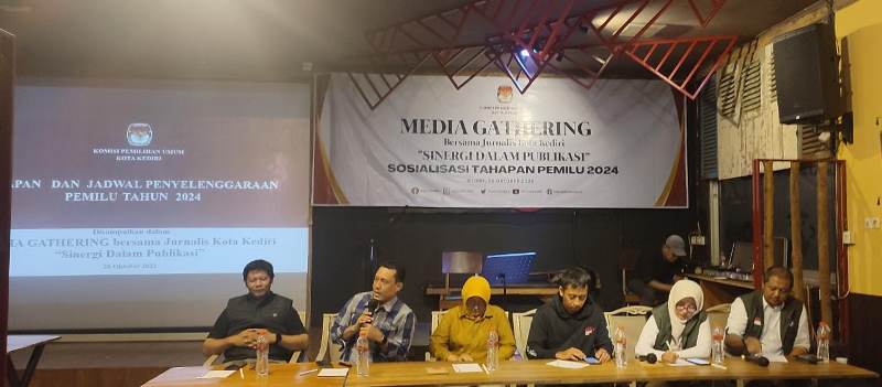 Sosialisasi Tahapan Pemilu, KPU Kota Kediri Gelar Acara Media Gathering