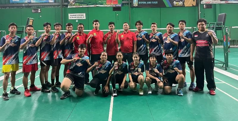 PBSI Kota Kediri Boyong Puluhan Atlet Bulutangkis ke Surabaya Ikuti Kejurprov