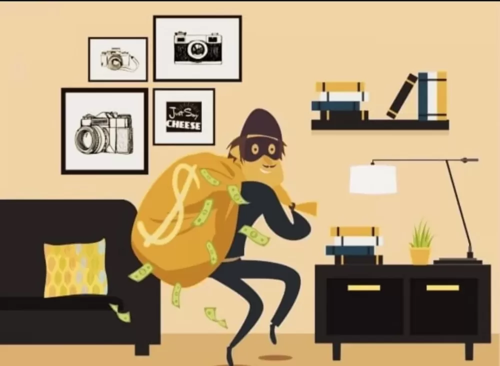 Maling Bobol Sebuah Gudang Bawa Uang Ratusan Juta