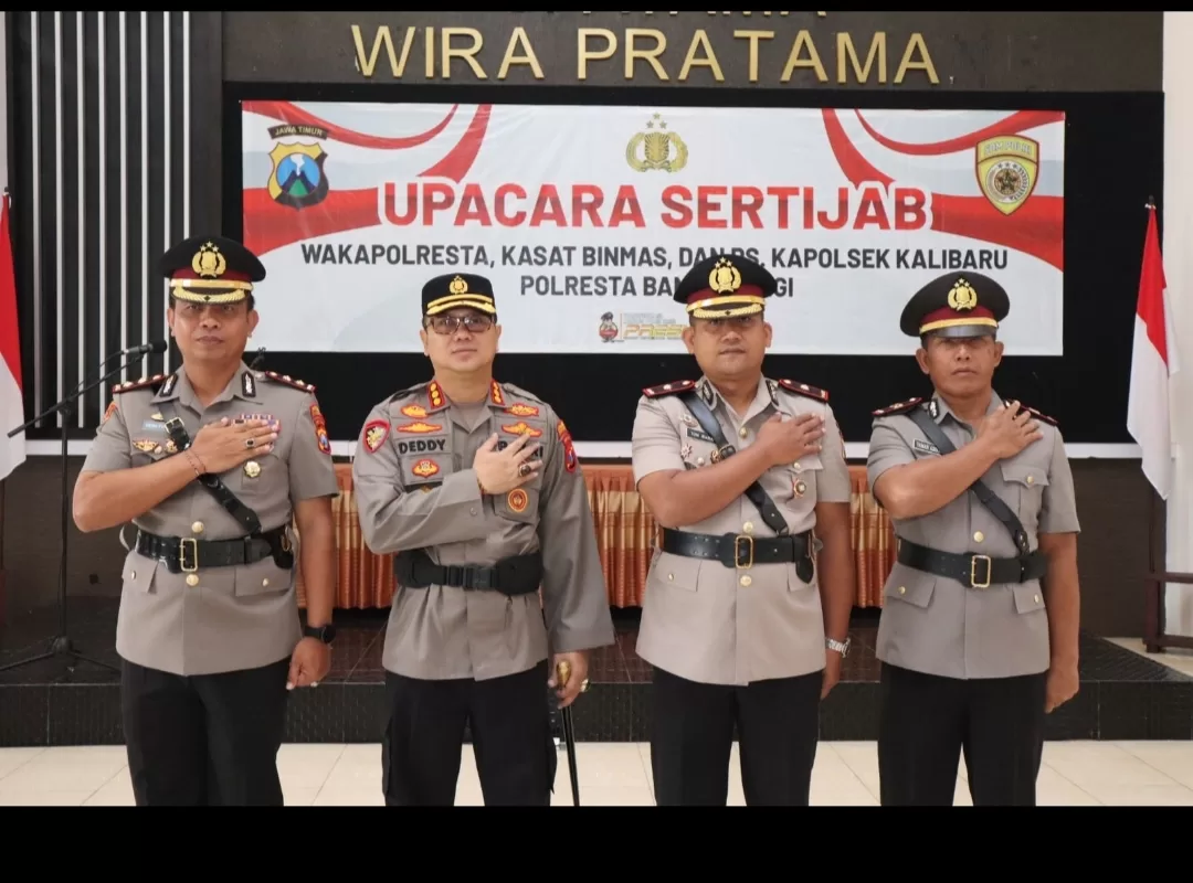 Rotasi Jabatan Tiga Perwira Polresta Banyuwangi