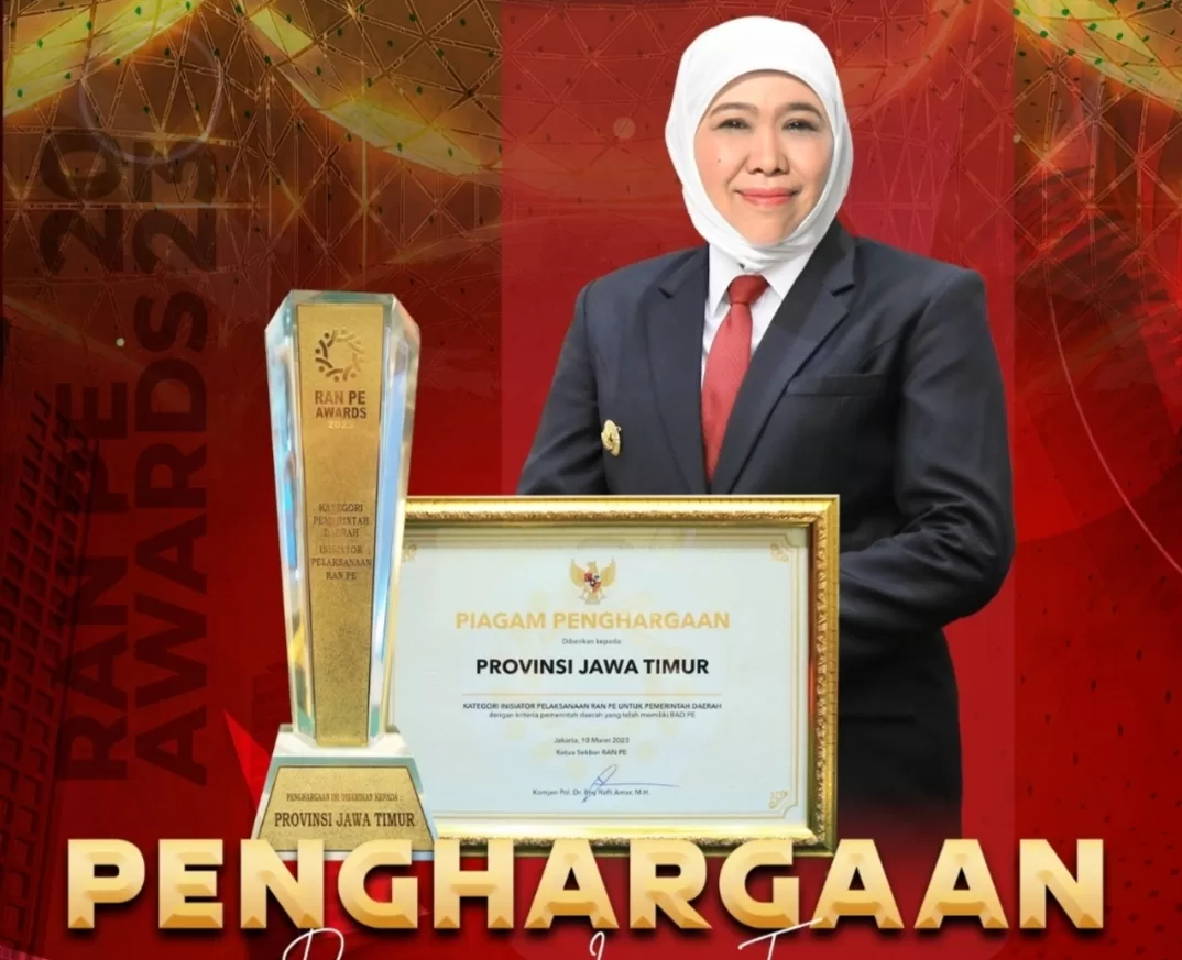 Jatim Raih Penghargaan RAN PE 2023 BNPT