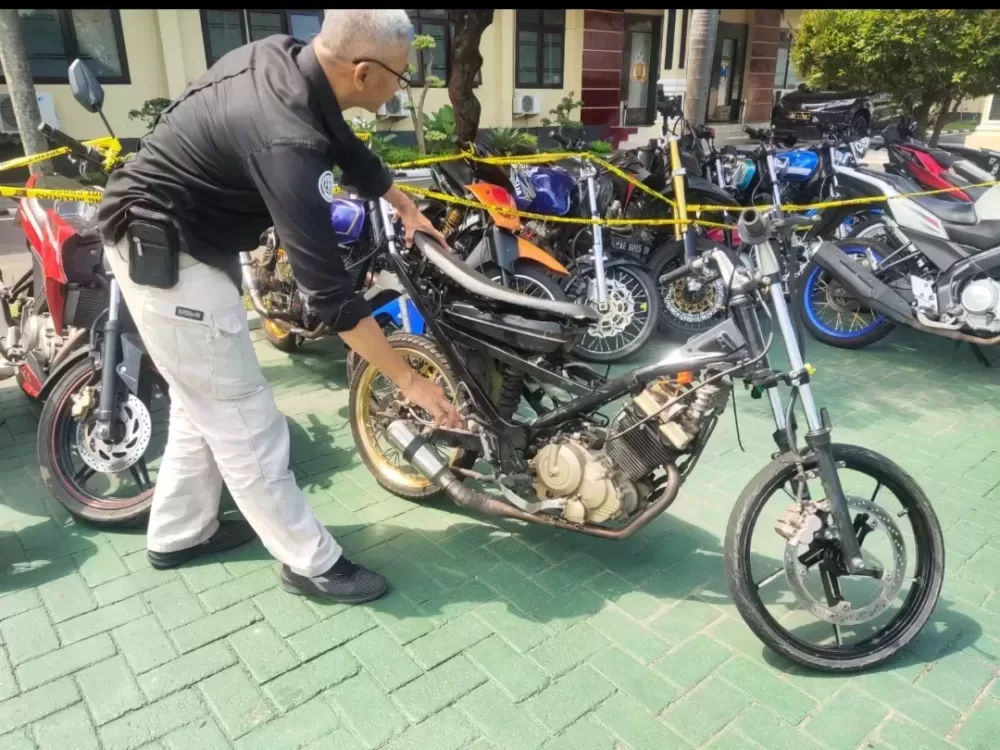 Jelang Datangnya Ramadan, 16 Motor Knalpot Brong Diamankan Patroli Polres Magetan