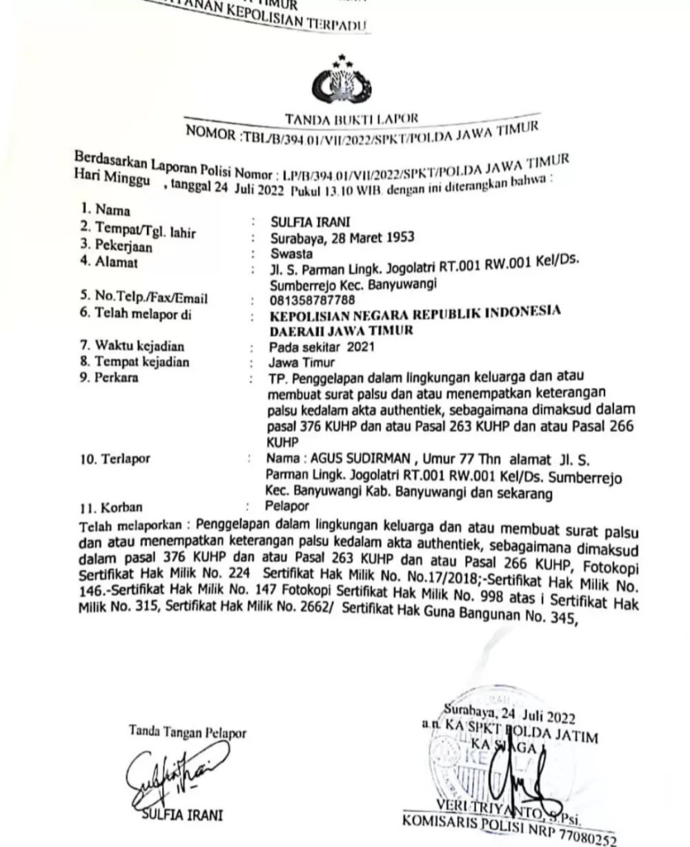 Tak Terima Harta Bawaan Dijual, Sulfia Laporkan Mantan Suami Ke Polisi