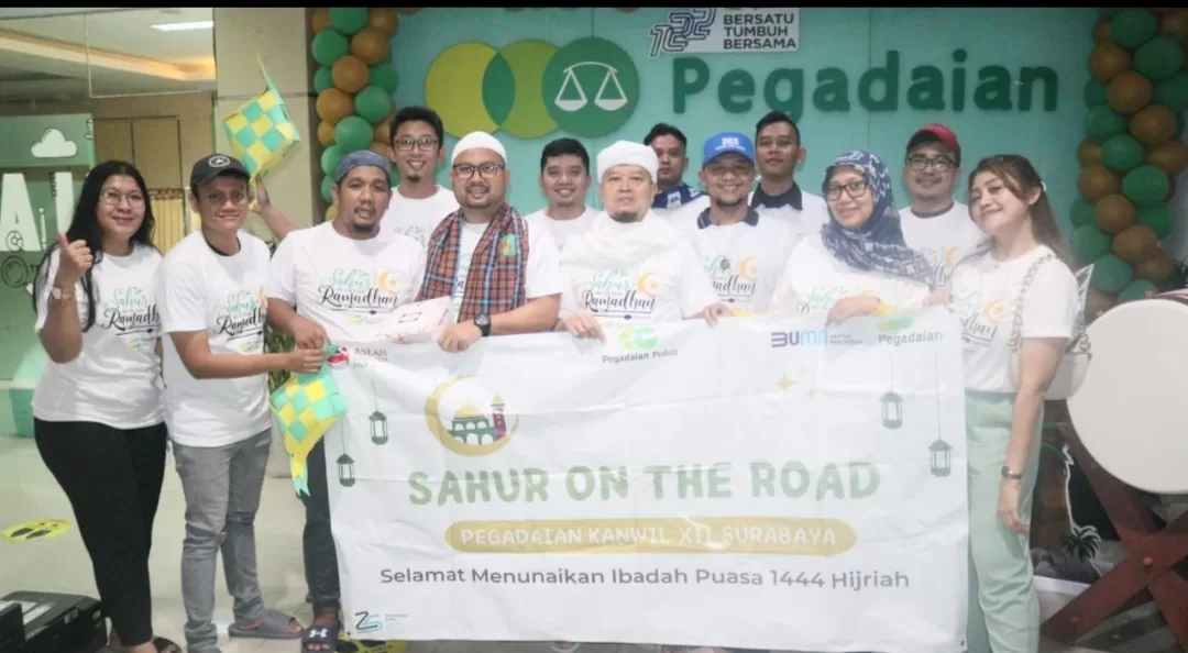 PT Pegadaian Surabaya Gebyar Ramadan Sahur On The Road dan Berbagi Berkah Bersama Anak Yatim