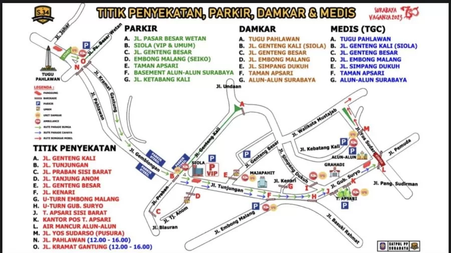 Ada Event Surabaya Vaganza 2023, Jumat dan Sabtu Arus Lalin Dialihkan