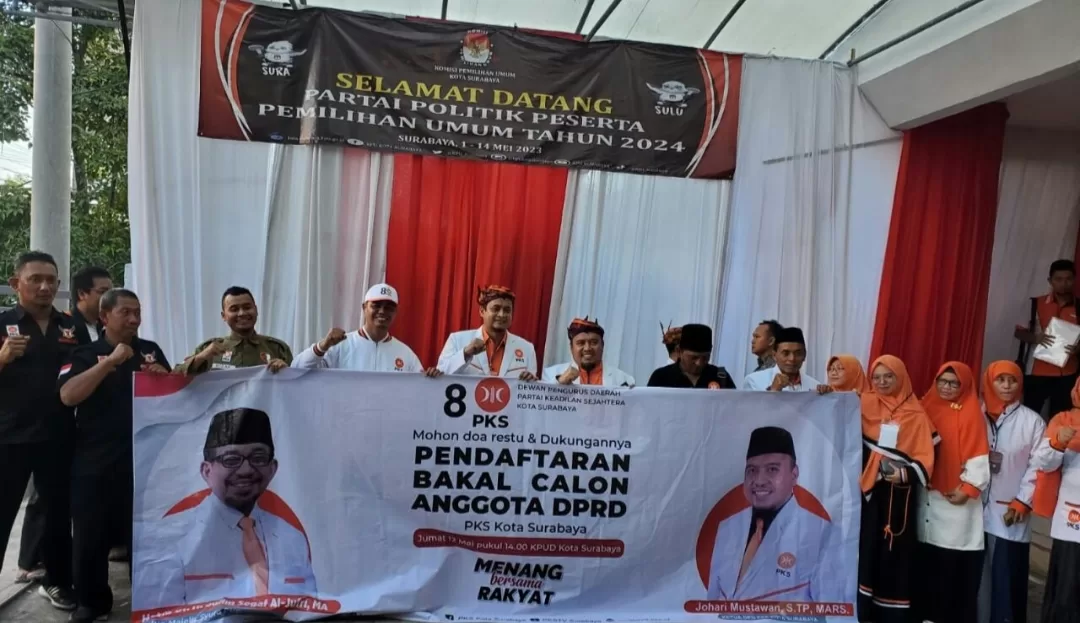 Jumat Berkah, PKS Kota Surabaya Daftar Bacaleg Ke KPU