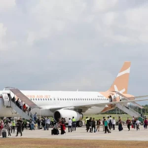 Diresmikan Pagi Tadi, Super Air Jet Terbang Perdana Jalur Banyuwangi – Jakarta PP
