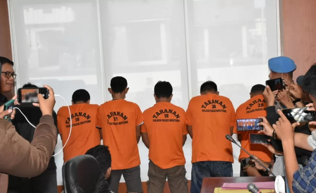 Polda Sulteng tahan 10 tersangka terlibat kejahatan seksual Anak dibawah umur di Kab. Parimo