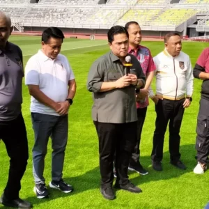 Transisi Harus Kita Jaga, Erick Tohir : Tinjau Stadion GBT Persiapan Indonesia vs Palestina