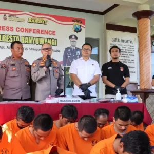 Dalam 12 Hari Polresta Banyuwangi Tangkap 65 Pelaku Kriminal