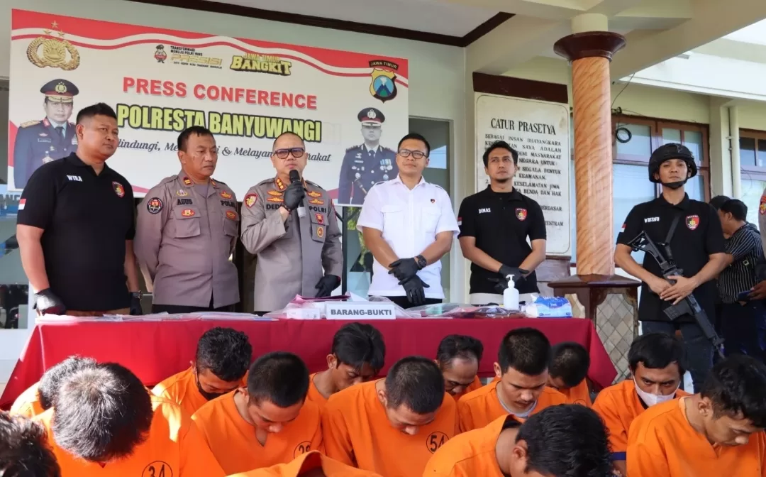 Dalam 12 Hari Polresta Banyuwangi Tangkap 65 Pelaku Kriminal