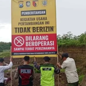 Polisi Menutup Paksa 14 Lokasi Galian C Di Banyuwangi