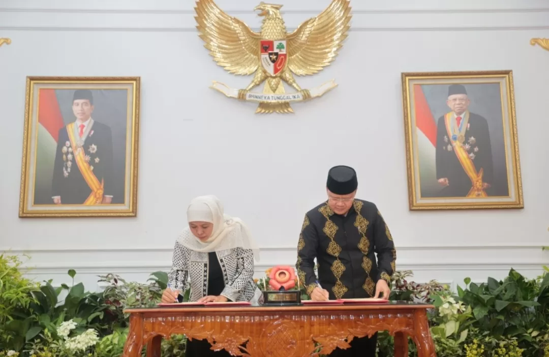 Pemprov Jatim Teken MoU Dengan Bengkulu bidang Pertanian, Perkebunan , Perikanan dan Peternakan