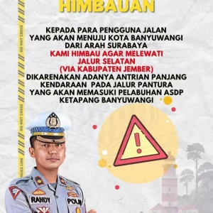 Hindari Macet Antrean Pelabuhan Ketapang, Kasat Lantas Polresta Banyuwangi Imbau Warga Lewat Jalur Selatan