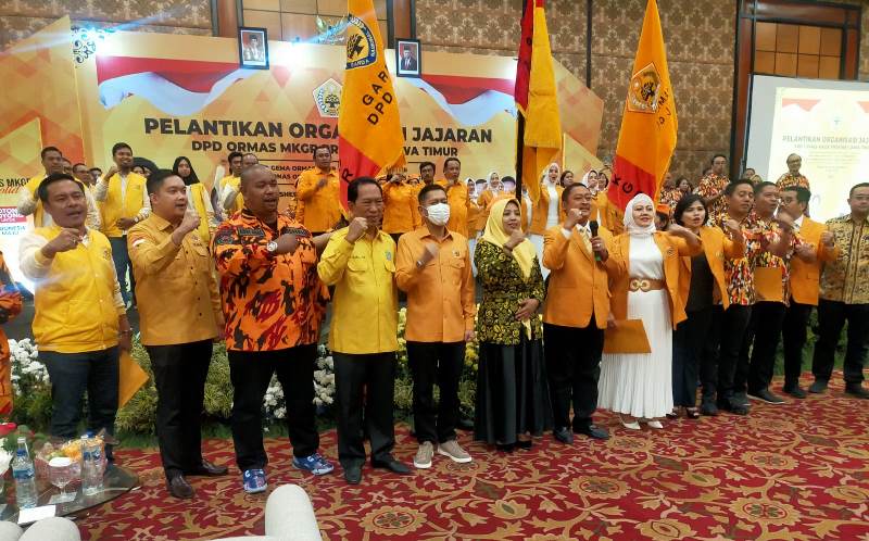Pengurus 4 Organisasi Jajaran DPD Ormas MKGR Jatim Dilantik