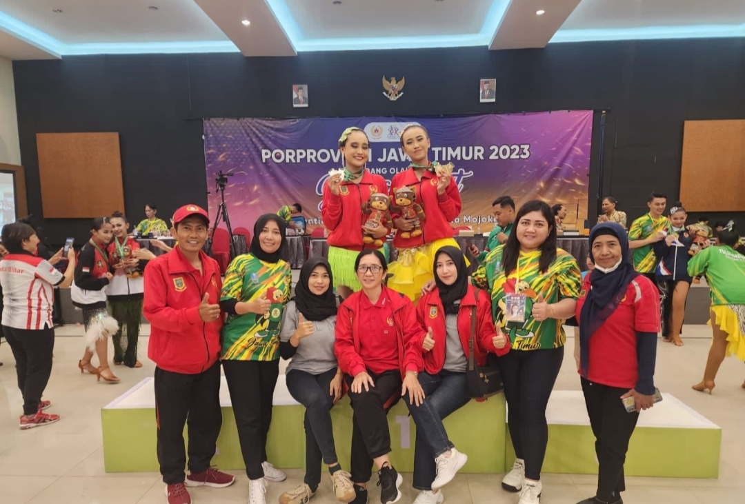 Cabor Dance Sport Kota Mojokerto Boyong 6 Medali Porprov Jatim 2023