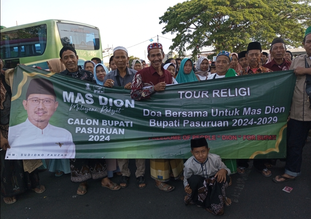 Di Makam Bung Karno, Ratusan Warga Desa Masangan Doakan Mas Dion Jadi Bupati Pasuruan
