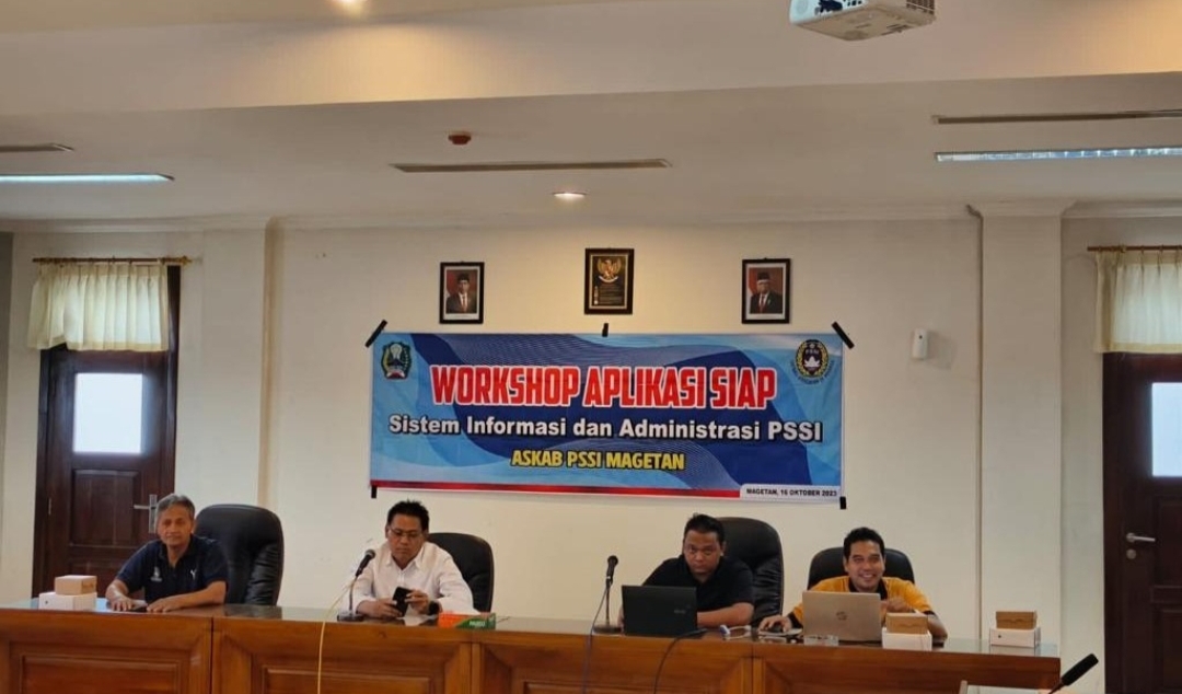 Askab PSSI Magetan Gelar Workshop Penerapan Aplikasi Sistem Informasi Dan Administrasi