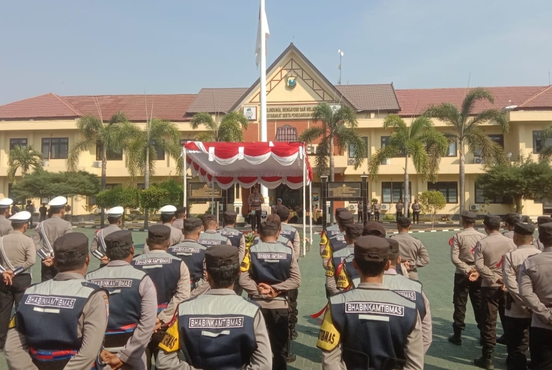 Polres Magetan Gelar Apel Pasukan Operasi Mantap Brata Semeru 2023-2024