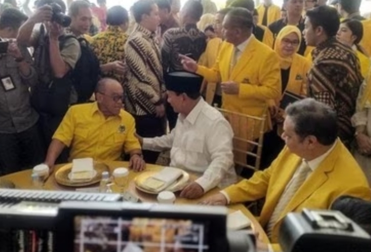 Prabowo Subianto hadir ke acara Tasyakuran HUT ke-59 Partai Golkar di Kantor DPP Golkar