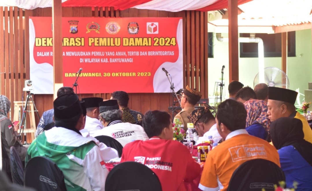 Kodim 0825 Laksanakan Deklarasi Pemilu Damai Tahun 2024