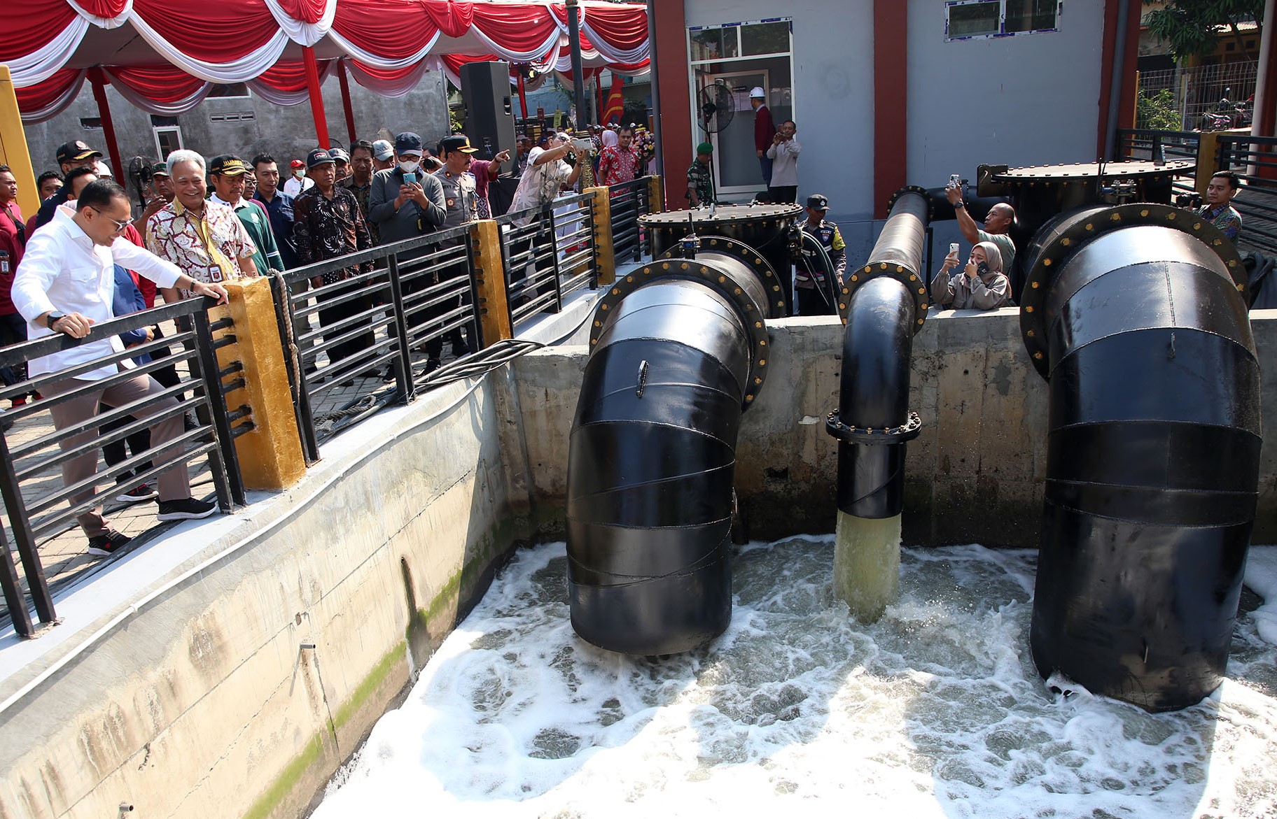 Rumah Pompa Baru di Jambangan Jadi Solusi Atasi Banjir