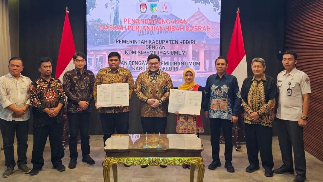Hibah Dana Pilkada Kabupaten Kediri 2024 Rp 90 Miliar Diteken, KPU Dapat Paling Banyak