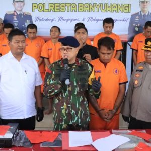 Polresta Banyuwangi Amankan 11 Tersangka dalam Kasus Kejahatan Menonjol