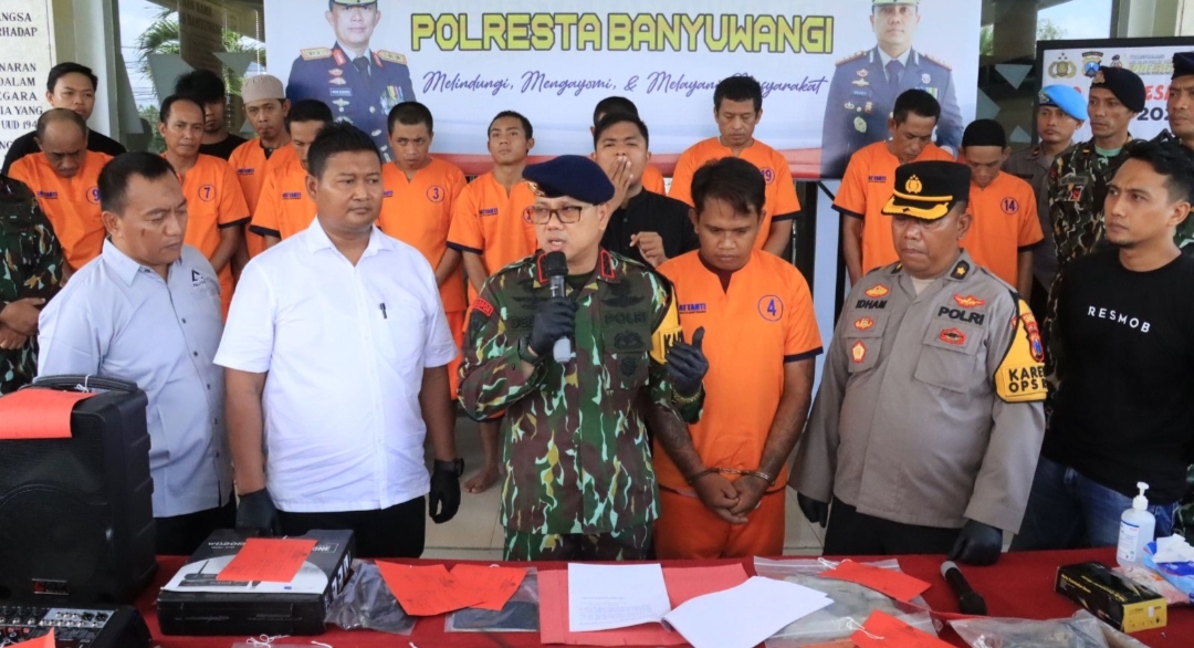 Polresta Banyuwangi Amankan 11 Tersangka dalam Kasus Kejahatan Menonjol