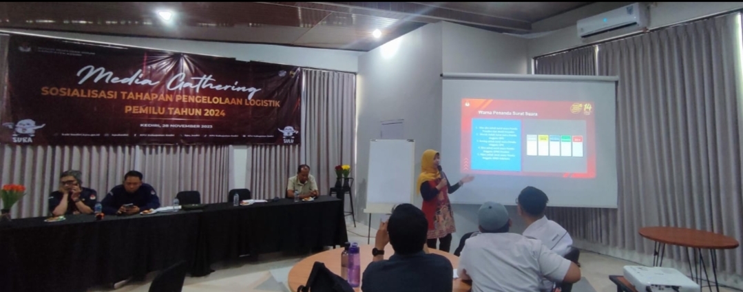 KPU kabupaten Kediri Gelar Sosialisasi Tahapan Pengelolaan Logistik Pemilu 2024