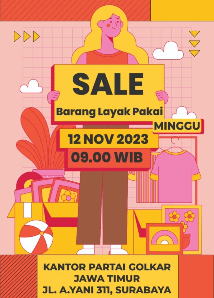 Hanya Sehari, Golkar Jatim Gelar Garage Sale Termahal Rp 50.000