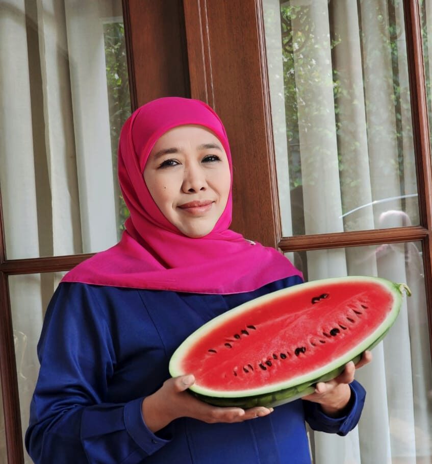 Khofifah Ganti Foto Profil Semangka Sebagai Simbol Dukung Perjuangan Rakyat Palestina