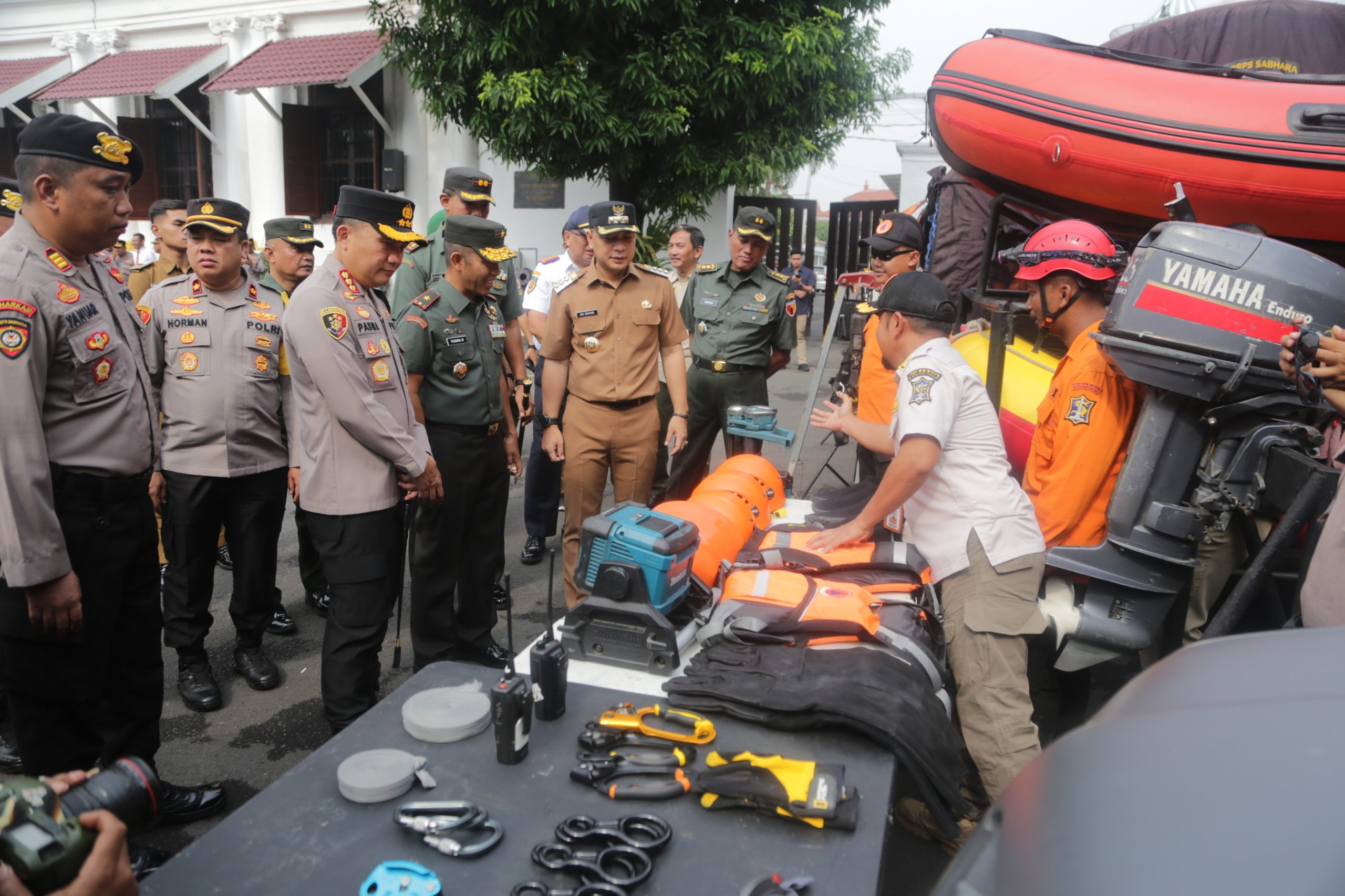 Forkopimda Surabaya Gelar Apel Pasukan Penanggulangan Bencana Hidrometeorologi