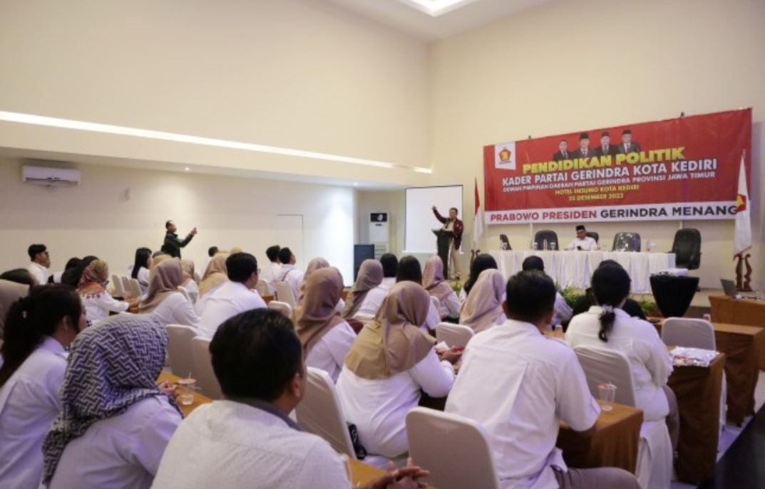 Kawal Suara Pemilu, Gerindra Kota Kediri Bekali Kadernya Tentang Pendidikan Politik