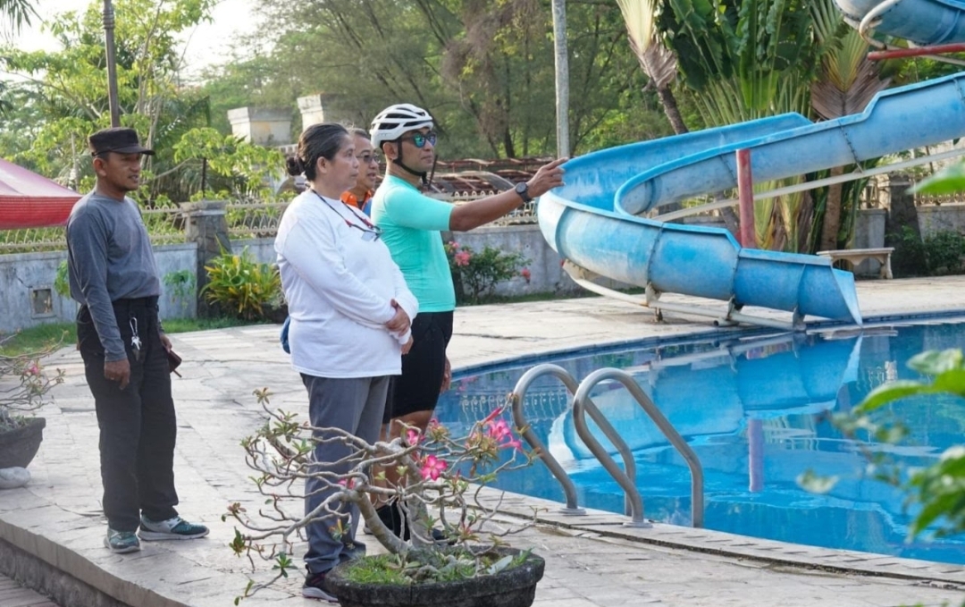 Pj Wali Kota Kediri Tinjau Kawasan Wisata Selomangleng di Hari Pertama Tahun 2024