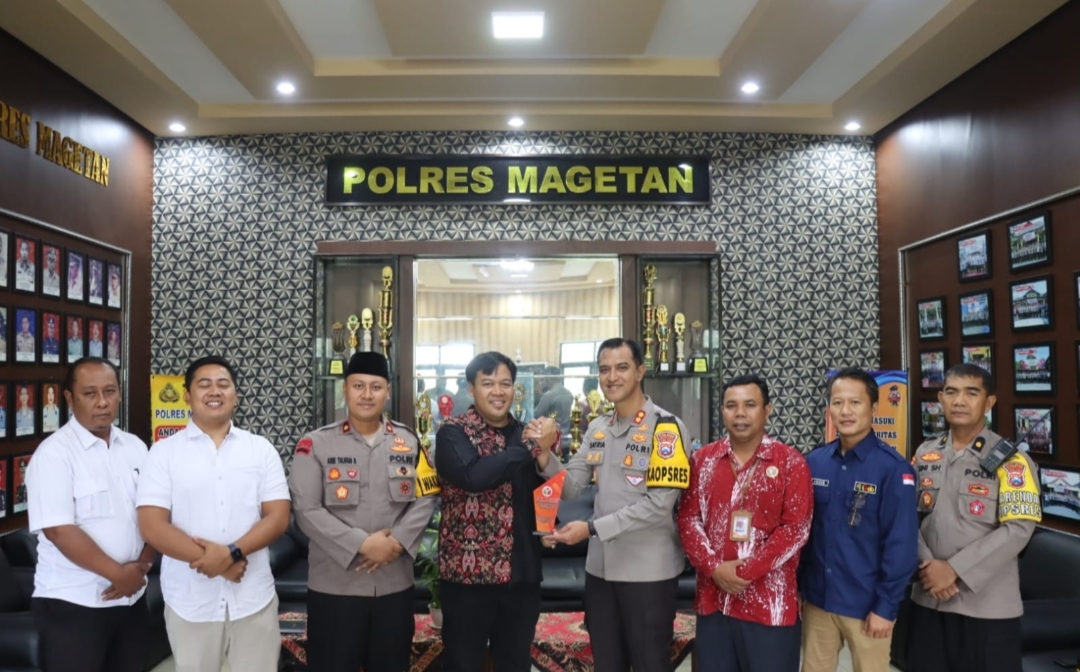 Komisioner Bawaslu Audiensi ke Kapolres Magetan