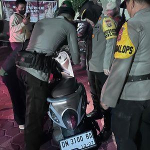16 Sepeda Motor dan 2 Sajam Diamankan saat Patroli Gabungan di Kota Palu