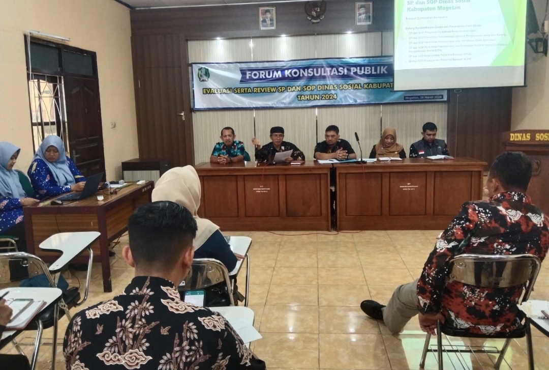 Dinsos Gelar Forum Konsultasi Publik Evaluasi Review SP dan SOP