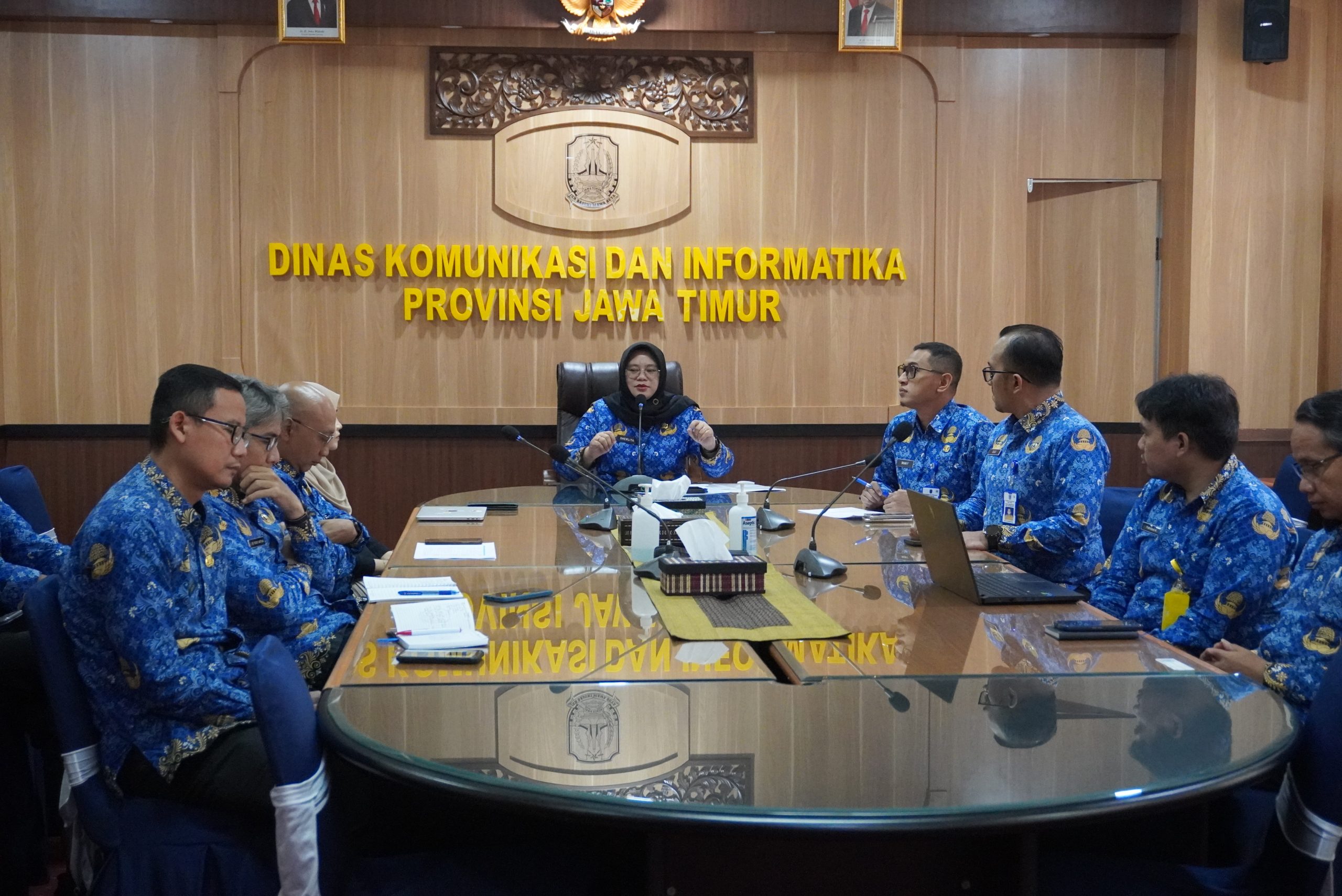 Diskominfo Gelar Briefing Proses Bisnis Pengelolaan Sata Jatim