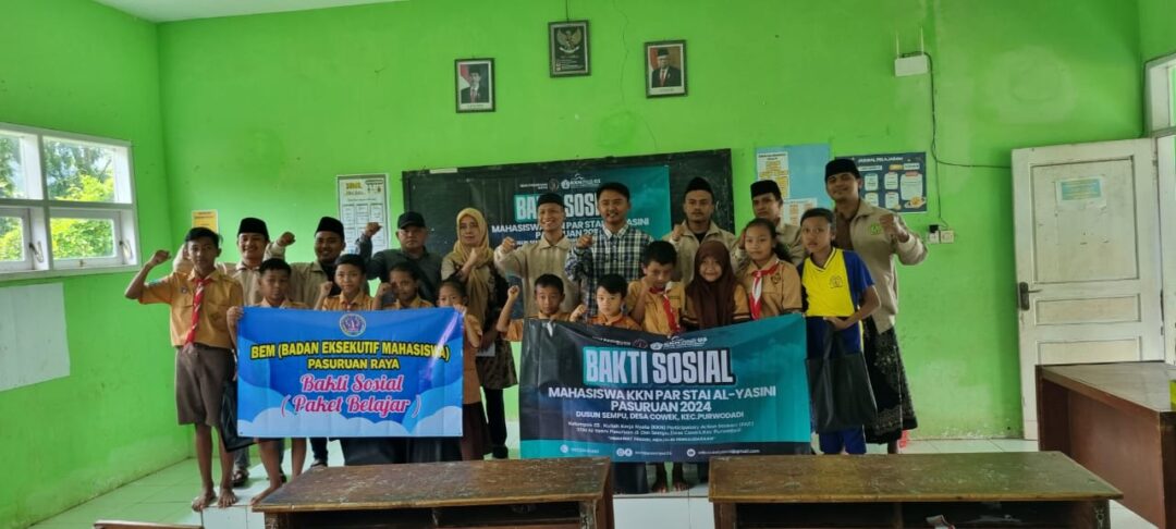 Jelang Ramadhan Tiba, Mahasiswa Al–Yasini Gelar Baksos di Purwodadi Pasuruan
