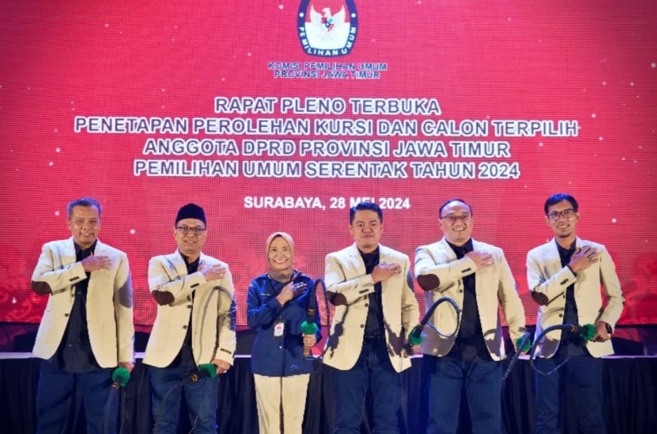 KPU Tetapkan 120 Anggota DPRD Jatim 2024-2029