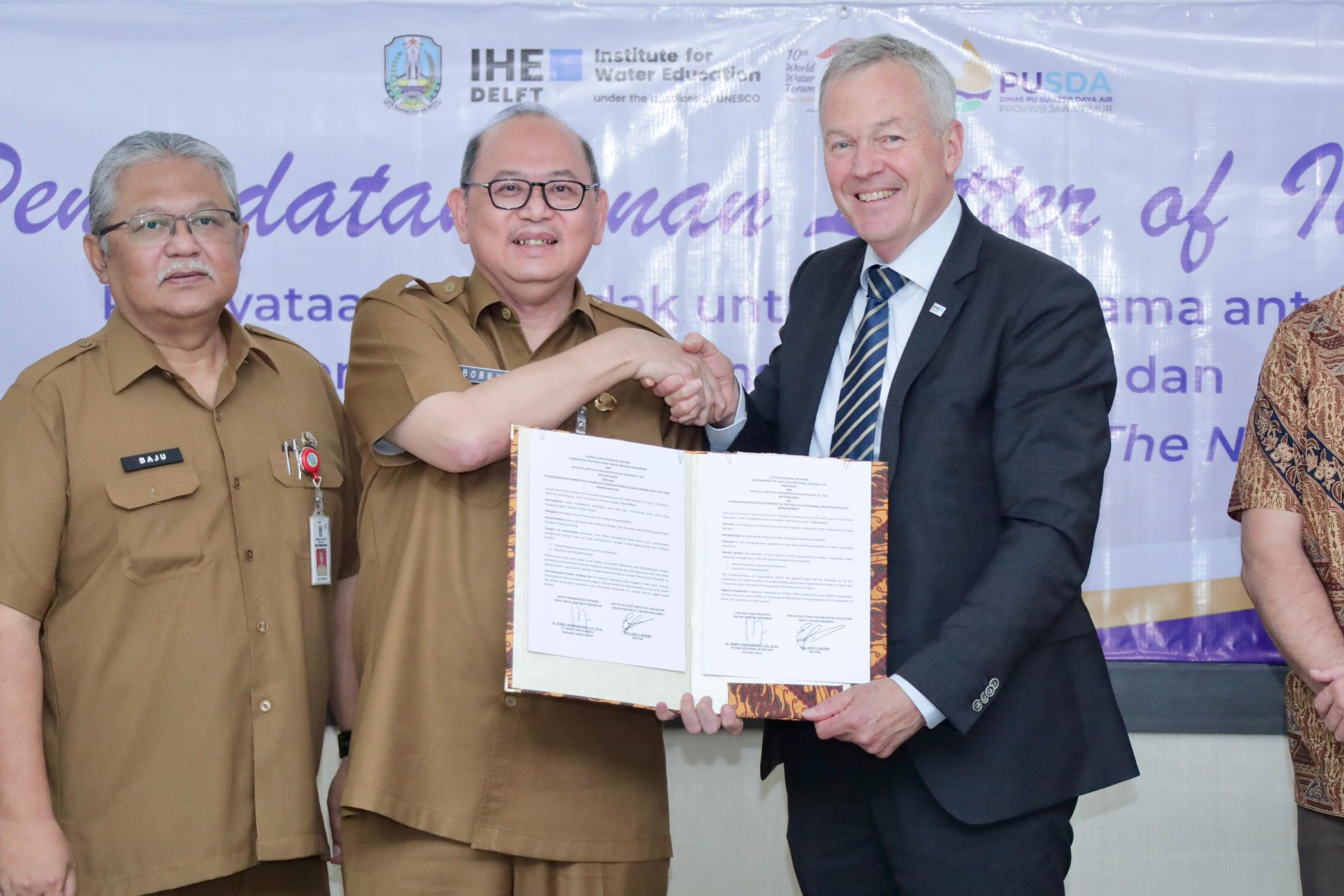 Pemprov Jatim dan IHE Delf The Netherlands Lakukan LoI Kerjasama Bidang Sumber Daya Air