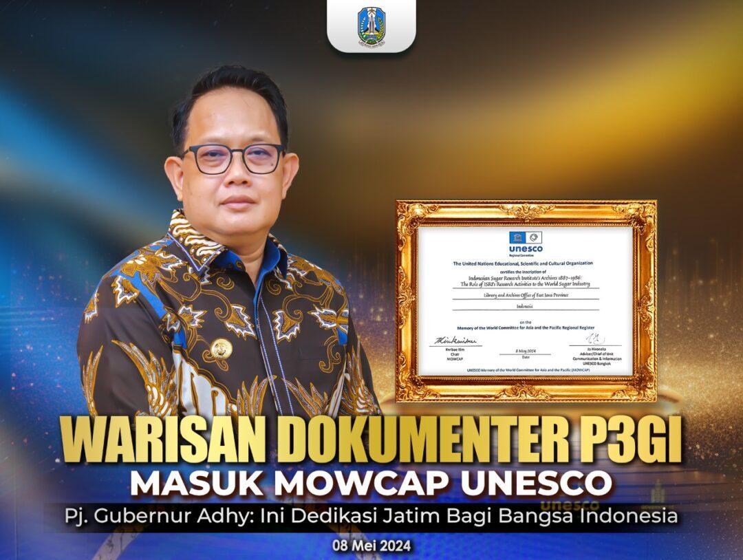 Warisan Dokumenter P3GI Masuk MOWCAP UNESCO