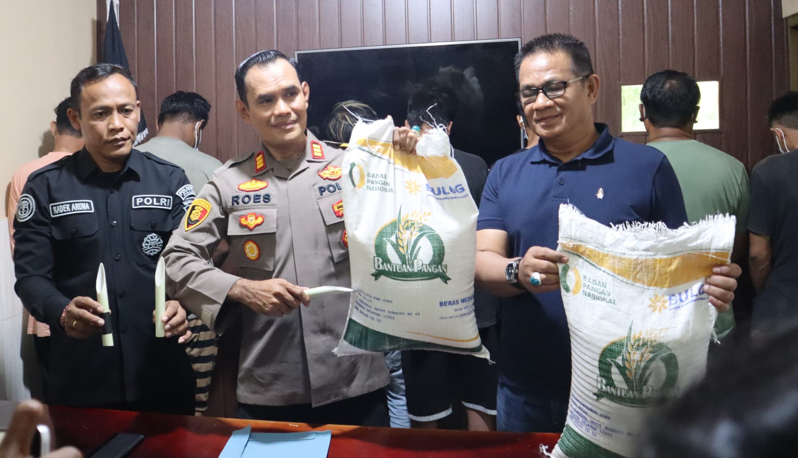6 Pelaku 2 Penadah Beras Bansos CPP di Kota Palu Diringkus Polisi