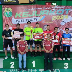 Bank Indonesia Juara Umum Kejurkot Bulu Tangkis Kota Kediri 2024