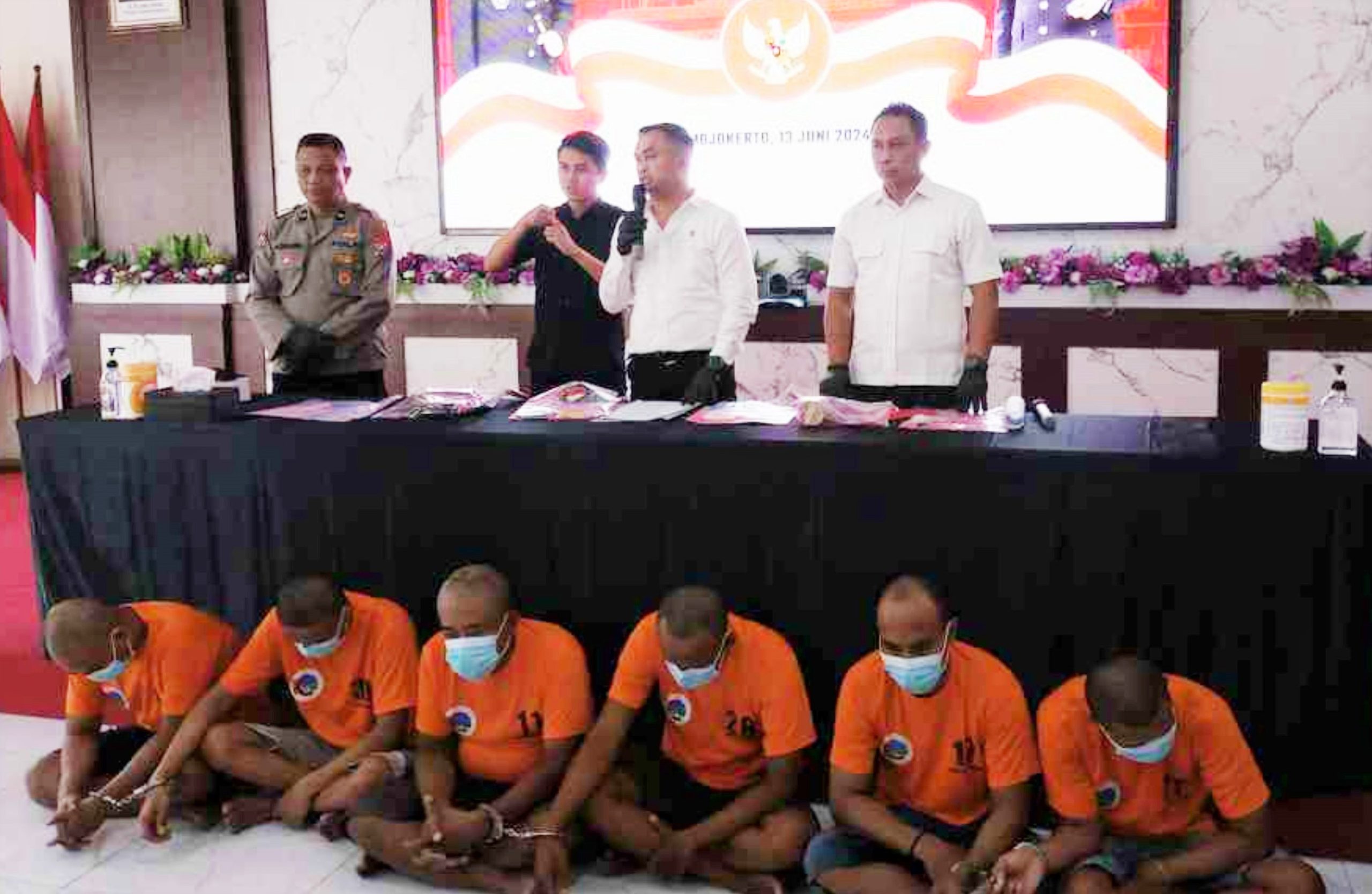 Polres Mojokerto Kota Ringkus Enam Pengedar Sabu
