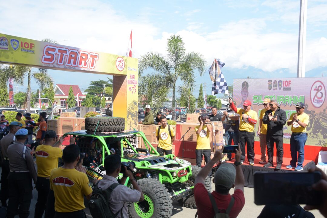 Dilepas Kapolda Sulteng, Off-Roader se Sulawesi Ramaikan Bhayangkara Silaturahmi Otomotif