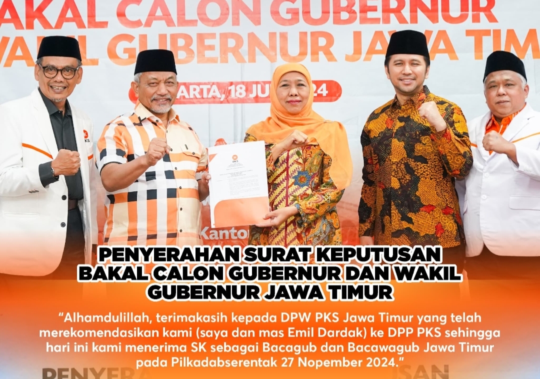 Rekom PKS Turun, Khofifah : Insya Allah Menjadi Penguatan  Sinergi Produktif
