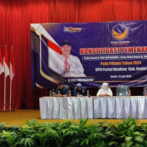 Nasdem Kabupaten Kediri Gelar Konsolidasi Pemenangan Pasangan Deny-Mudawamah