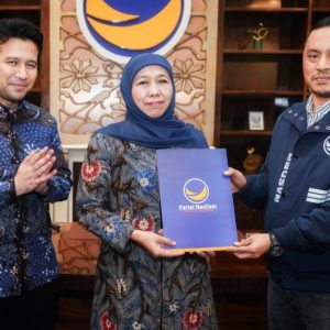 Terima Rekom Nasdem, Khofifah Janji Kerja Keras Untuk Meraih Kemenangan 
